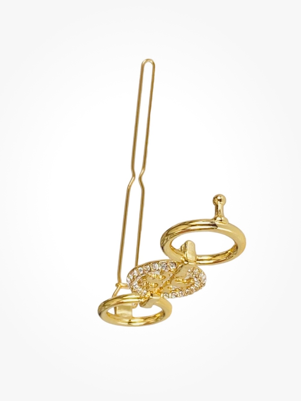 Tory Burch Gold-Tone Crystal Logo - Picture 5 of 12